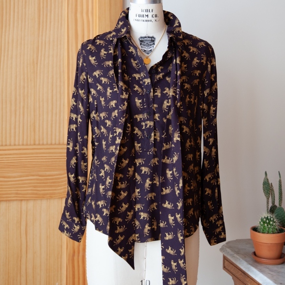 Emerson Fry Ribbons Blouse- Tigers - Picture 2 of 6